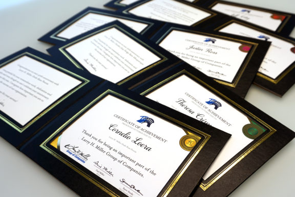 Service Awards Certificates