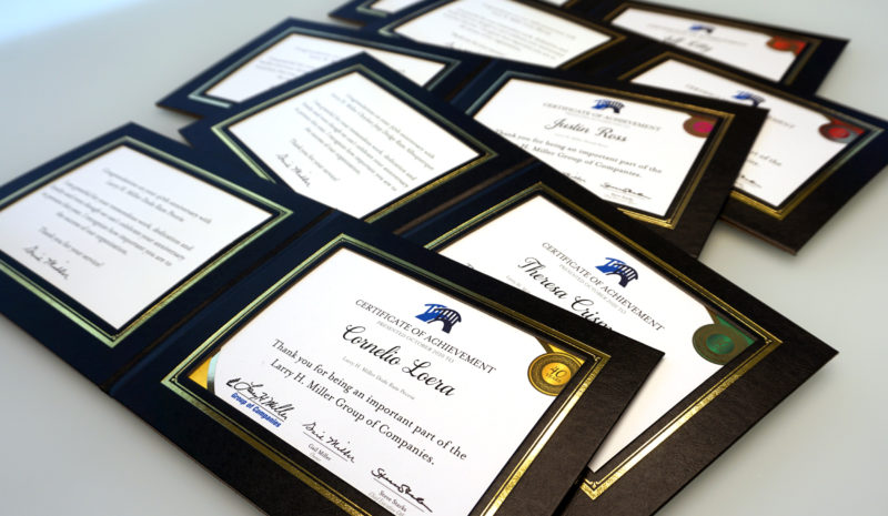 Service Awards Certificates