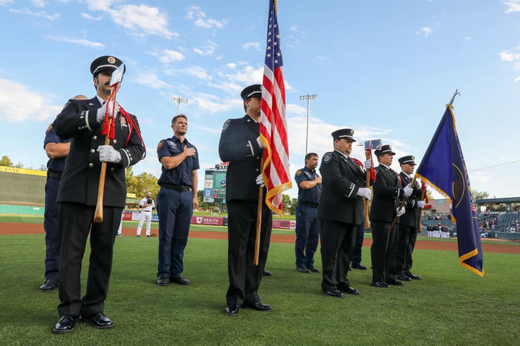 911HonorGuard Honor guard presenting the colors