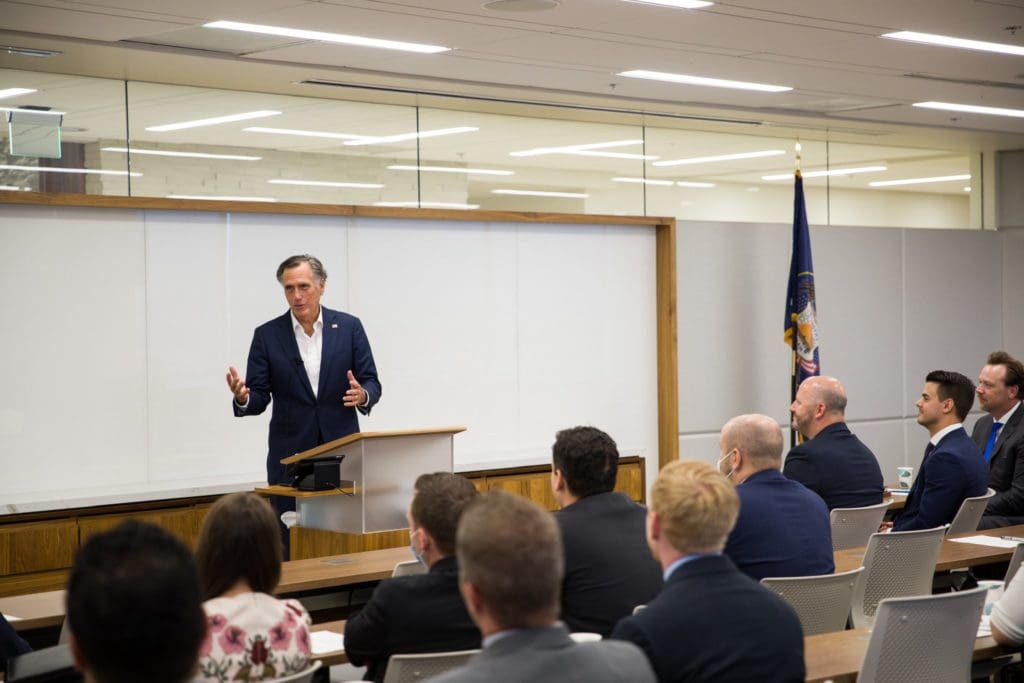 Sen. Romney leading discussion