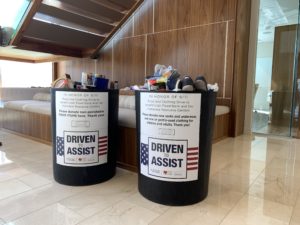 Donation barrels at MMC