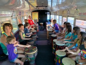 Kids on the Drum Bus