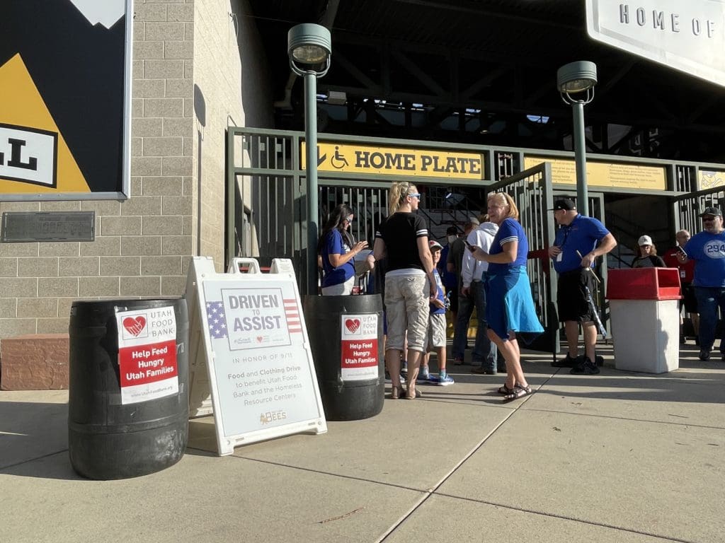 IMG_9021 Donation barrels outside of the ballpark